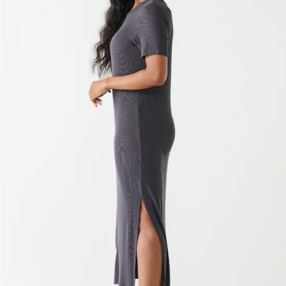 DEX Grey Ribbed Dress - Picture 2 of 7